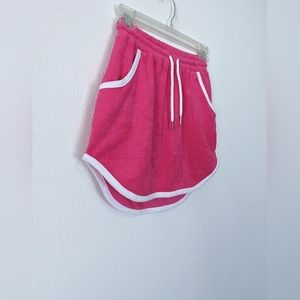 Terry cloth pink skirt